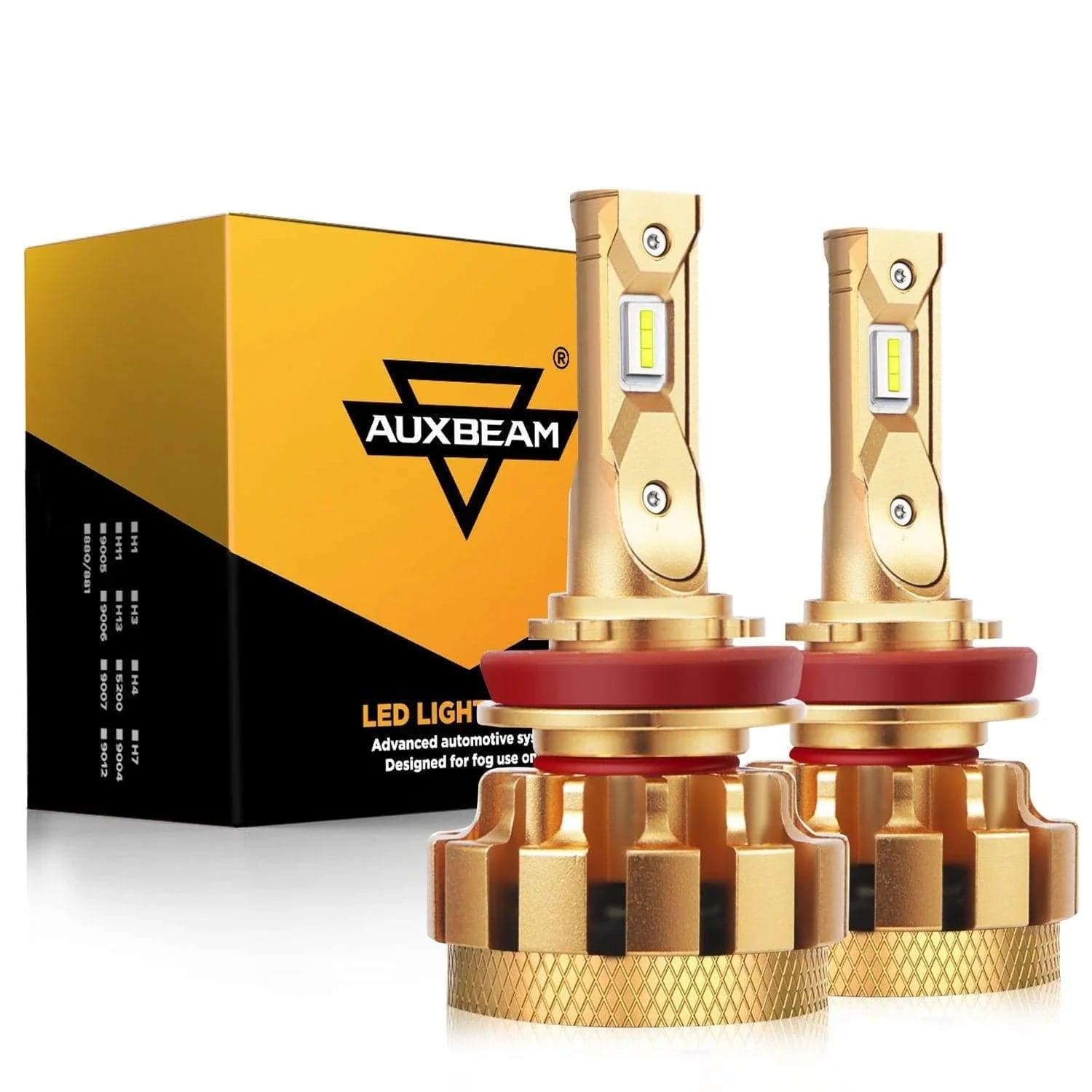 Auxbeam F-16 Series H11 LED Bulbs — Pair