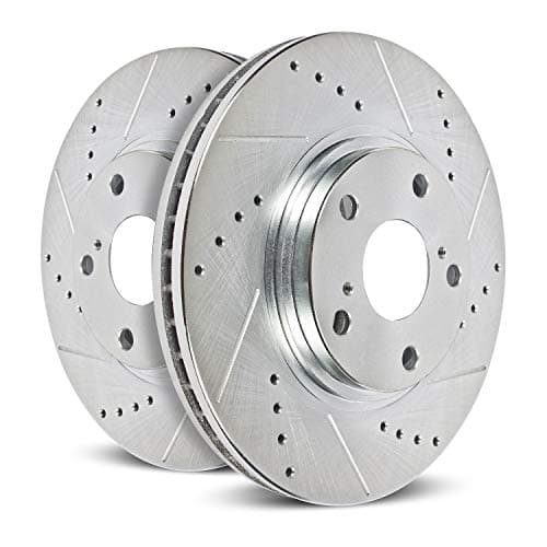 Power Stop EBR811XPR Z23 Evolution Drilled & Slotted Rotors — Front Pair