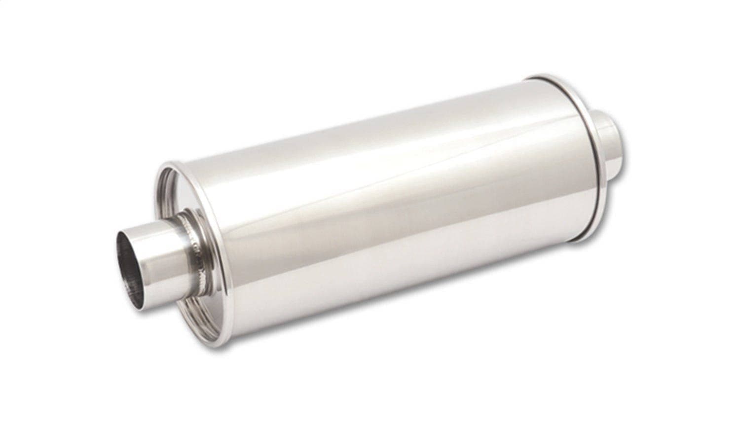 STREETPOWER Round Muffler, 2.5" inlet/outlet (Center-Center)