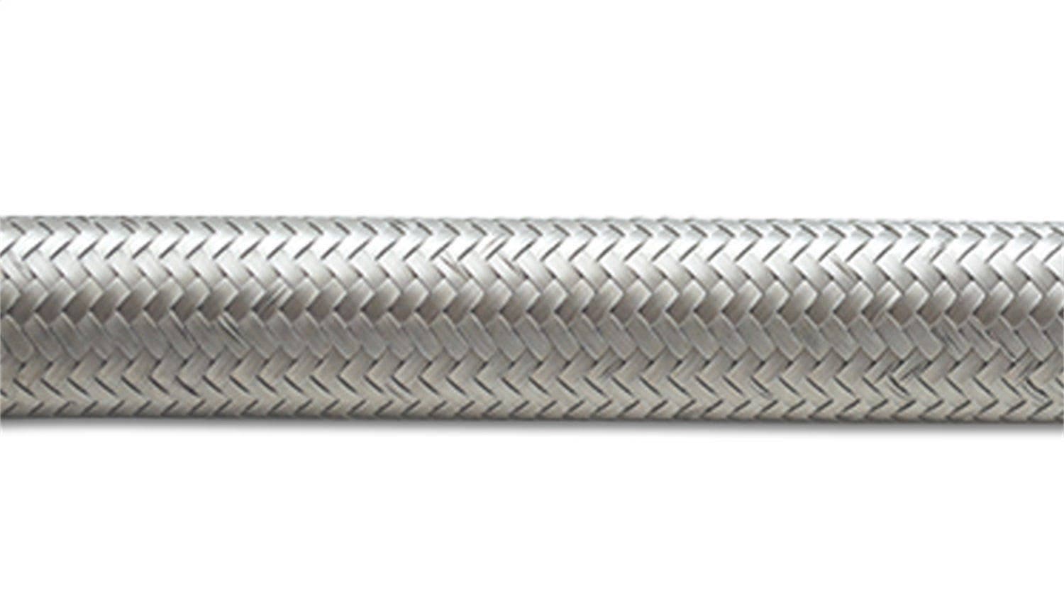 10ft Roll of Stainless Steel Braided Flex Hose; AN Size: -6; Hose ID 0.34"