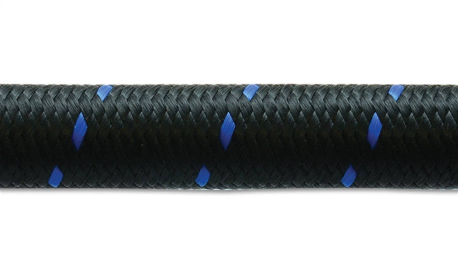 5ft Roll of Black Blue Nylon Braided Flex Hose; AN Size: -12; Hose ID 0.68"