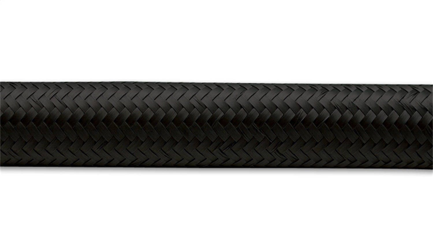 50ft Roll of Black Nylon Braided Flex Hose; AN Size: -6; Hose ID: 0.34"