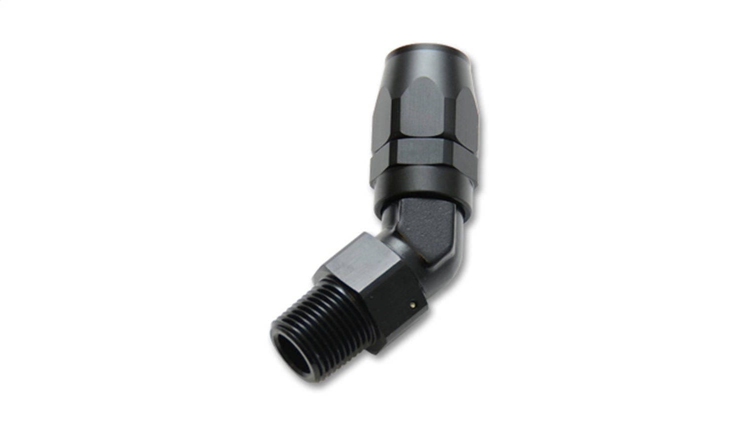 Male Hose End Fitting, 45 Degree;  Size: -8AN;  Pipe Thread 3/8" NPT