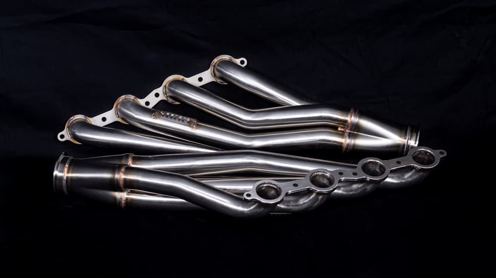 GM A-Body LS Swap Headers Stainless Steel Long Tube 1 7/8" Primaries with 3" Merge Collector and Complete V-band Clamp Assembly (Gaskets and Hardware Included)