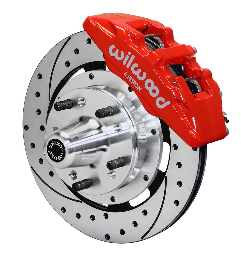 DP6A Front Hub Kit,12.19", Drilled,Red