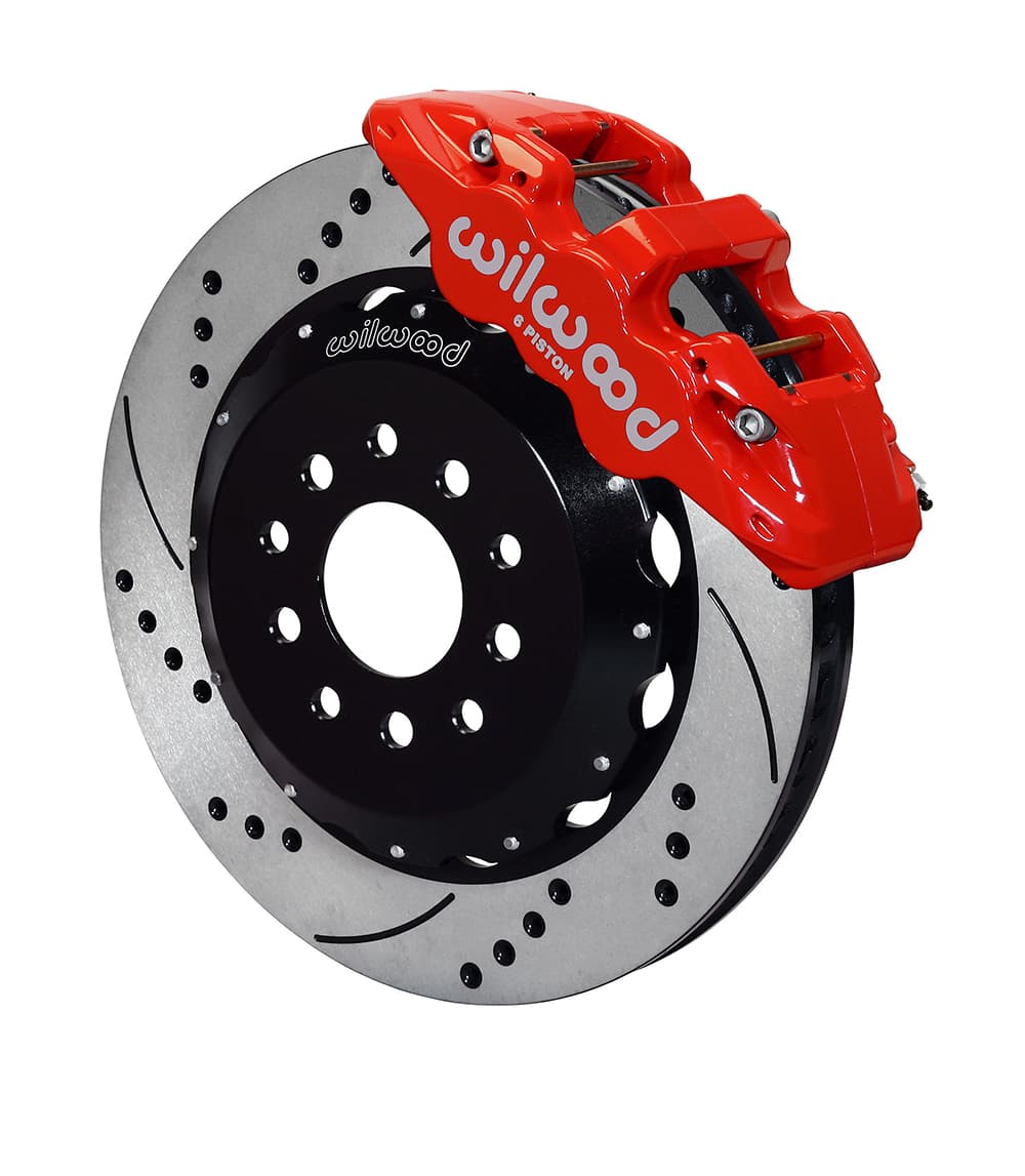 AERO6 Front Hat Kit,14.00, Drilled, Red