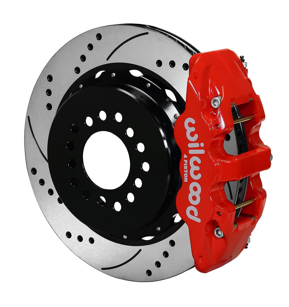 AERO4 Rear P-Brake Kit,14.00", Drilled, Red