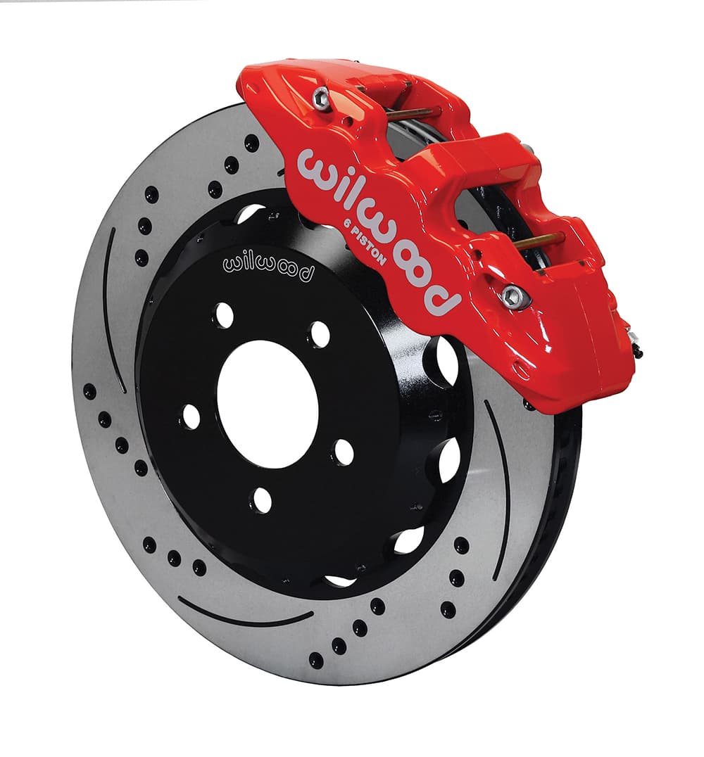 AERO6 Front Hat Kit,14.00, Drilled, Red