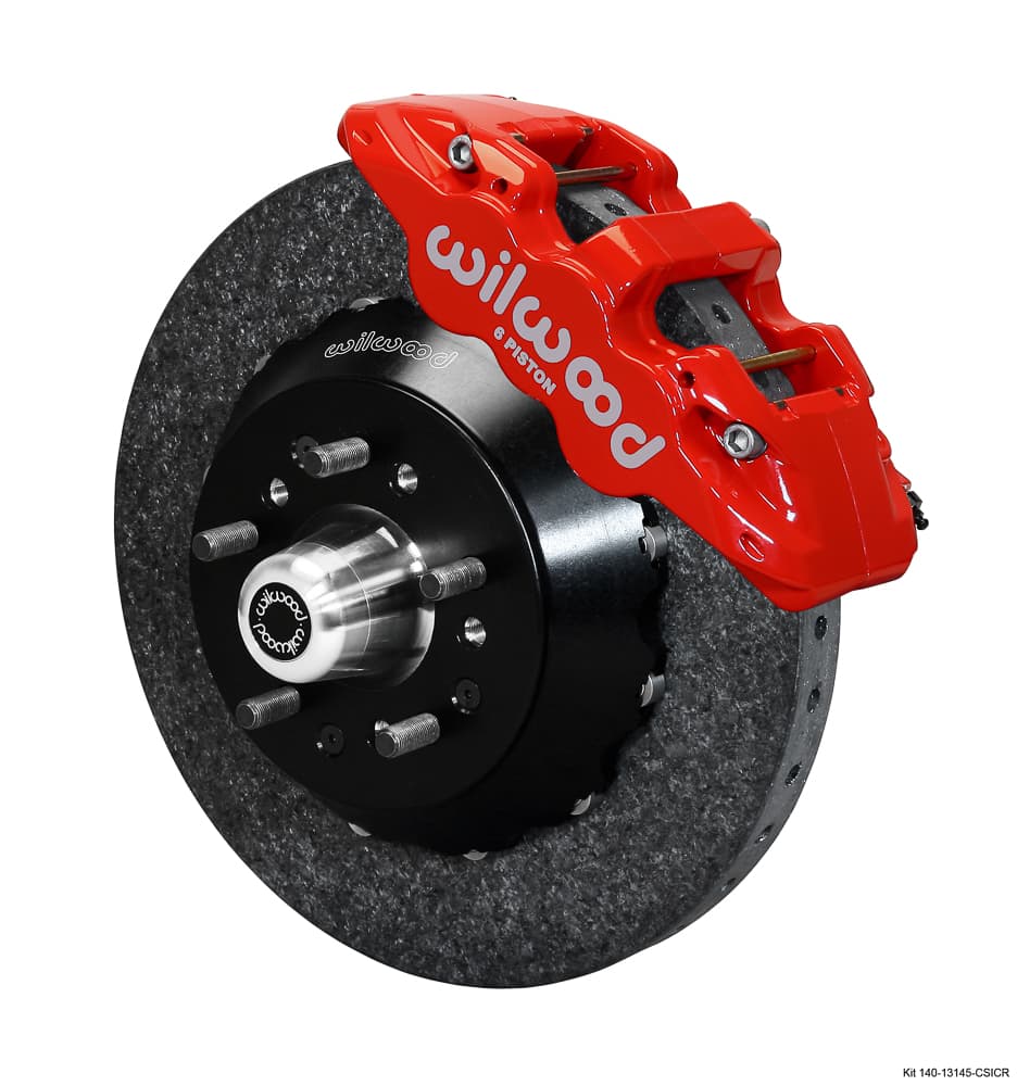 AERO6 Dynamic Front Kit,14.00" C/SiC Rotor,Red
