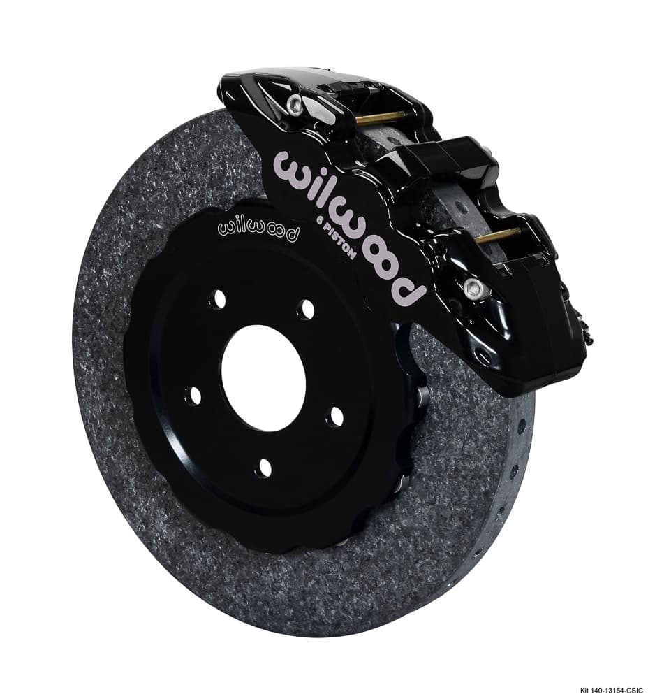 AERO6 Dynamic Front Kit,14.00" C/SiC Rotor,Black
