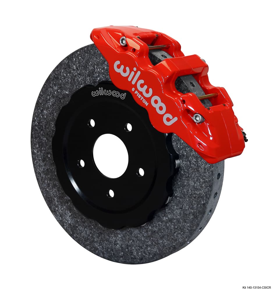 AERO6 Dynamic Front Kit,14.00" C/SiC Rotor,Red