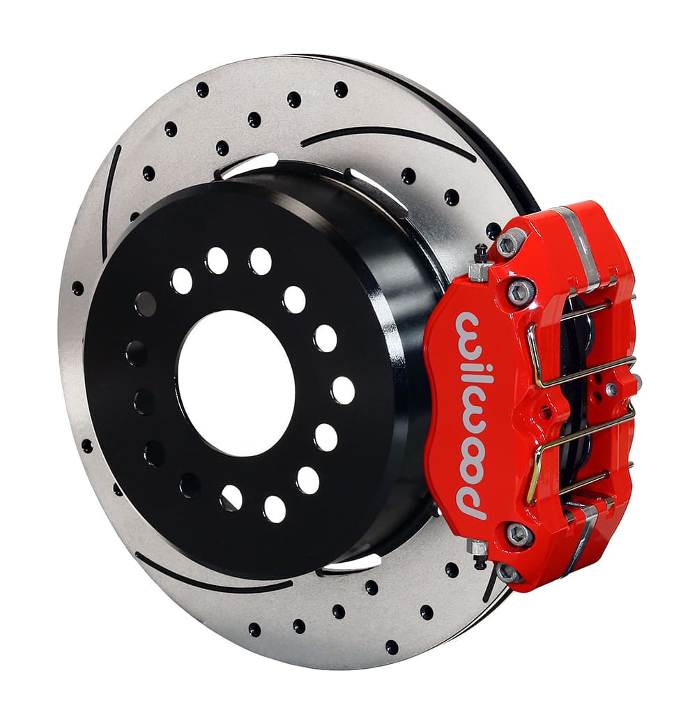 DPL P/S Park Brake Kit, Drilled, Red