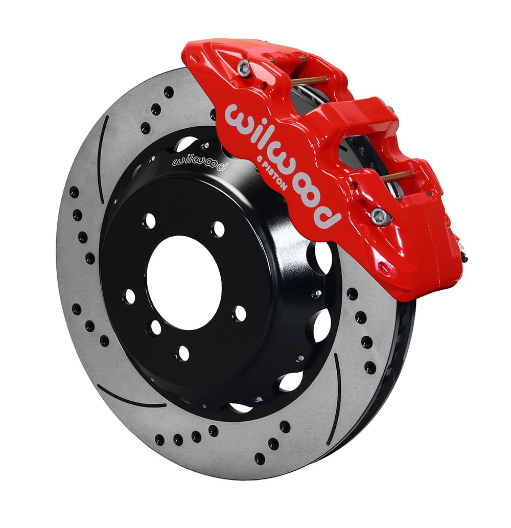 AERO6 Front Hat Kit,14.00, Drilled, Red