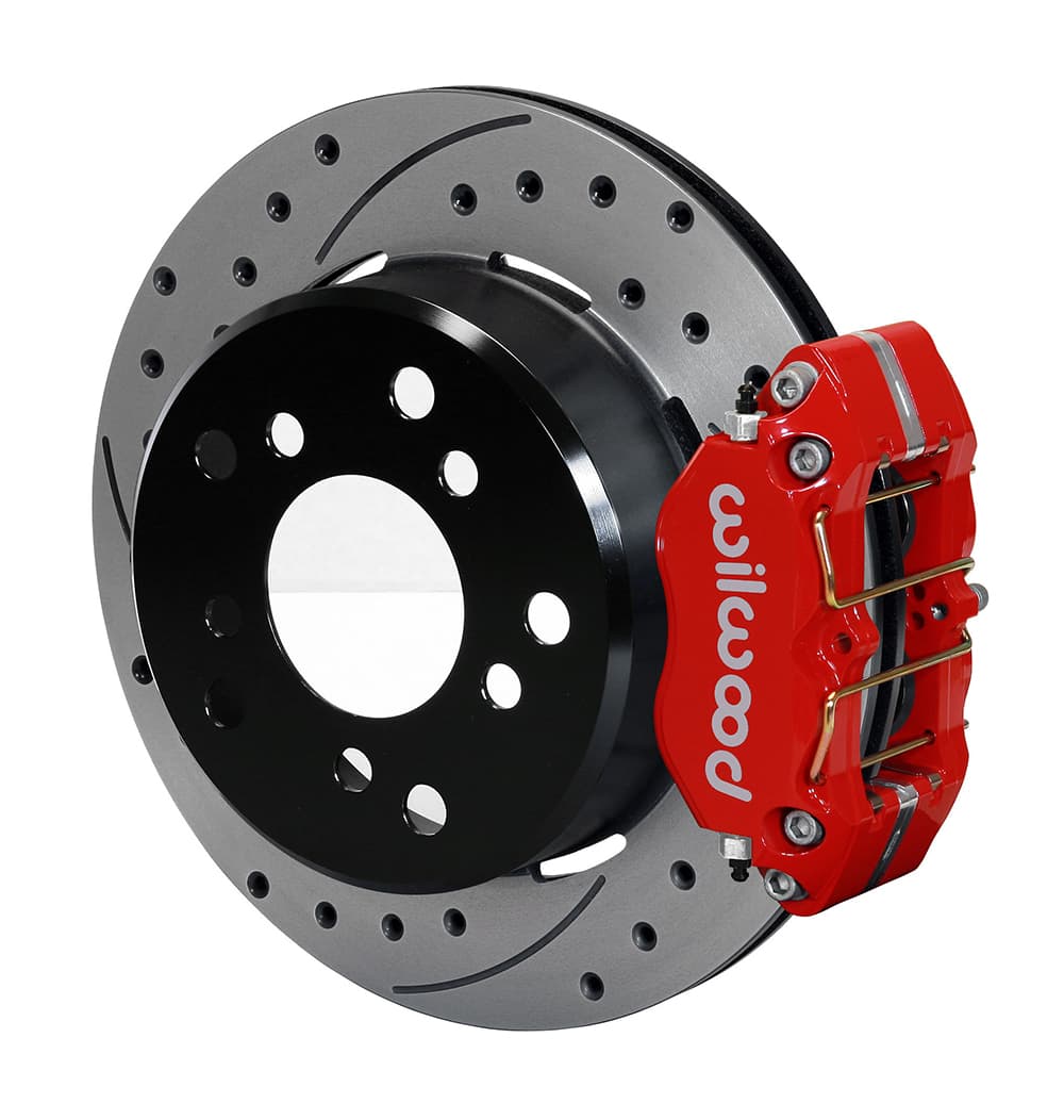 DPL P/S Park Brake Kit, Drilled, Red