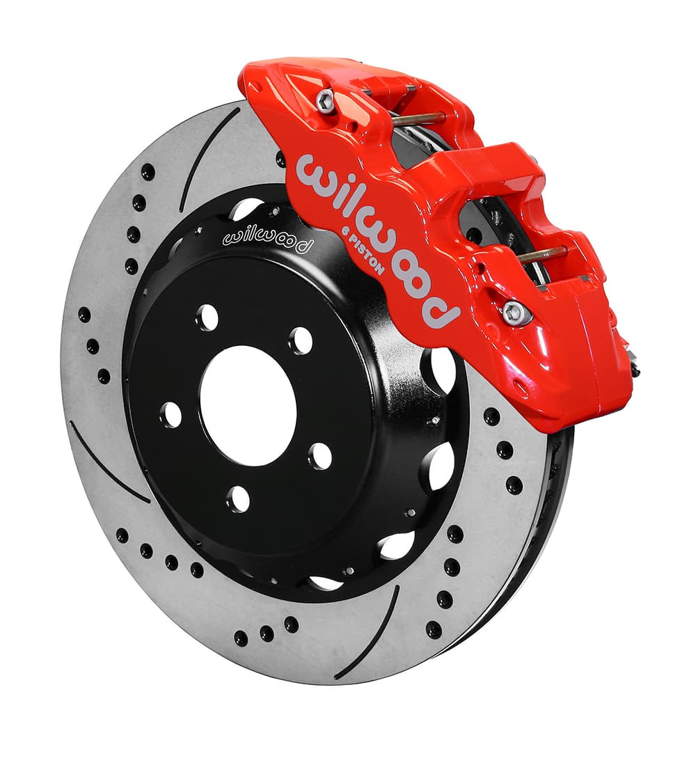 AERO6 Front Hat Kit,14.00, Drilled, Red
