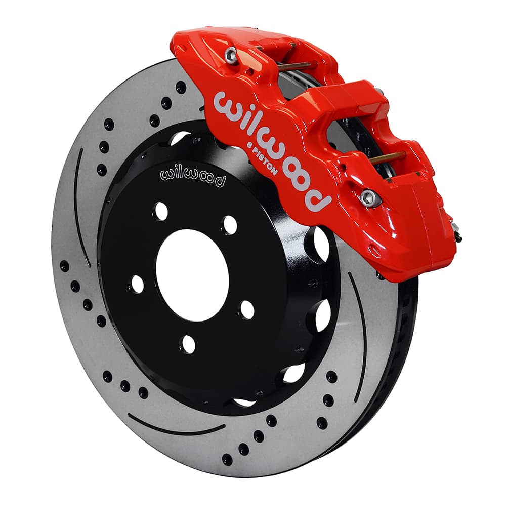 AERO6 Front Hat Kit,14.00, Drilled, Red