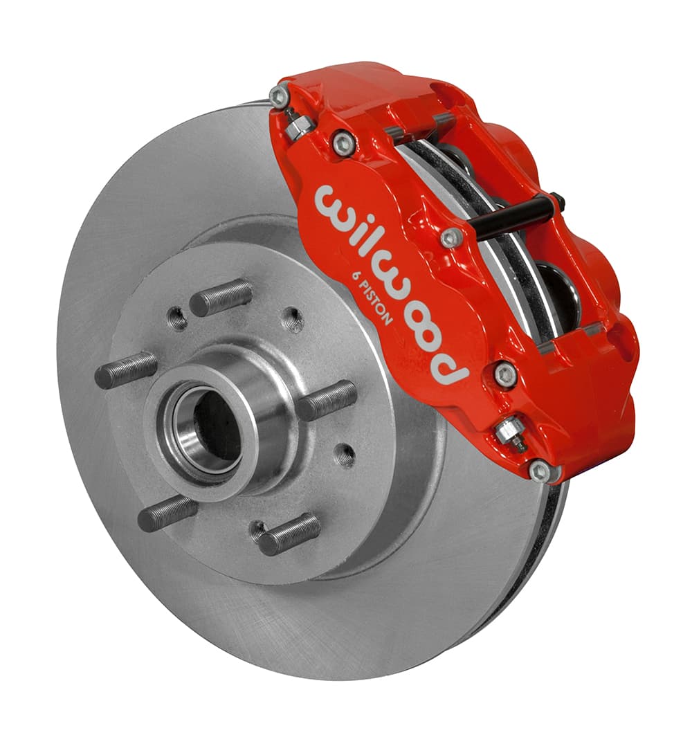 FNSL6R Front Kit,11.86" 1 PC Rotor&Hub, Red