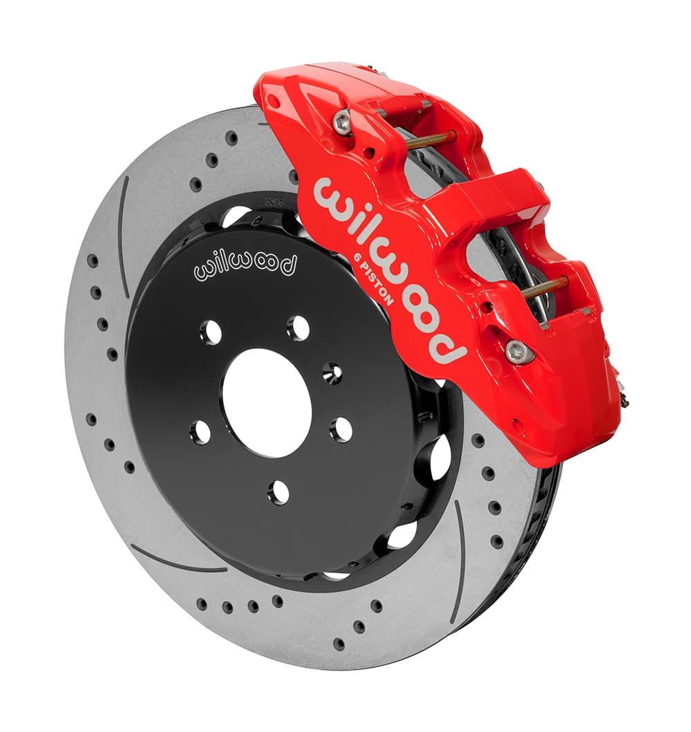 AERO6 Front Hat Kit,14.00, Drilled, Red