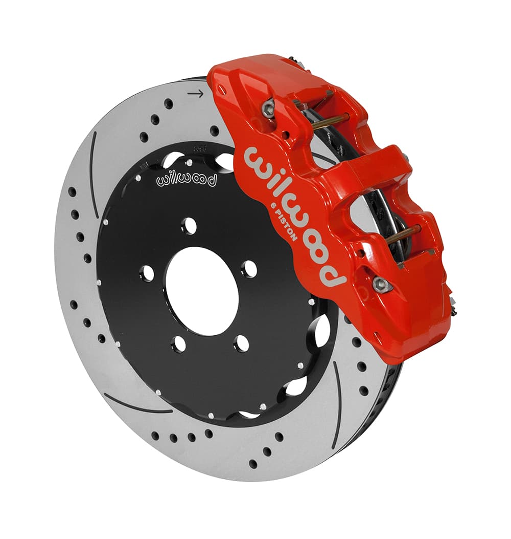 AERO6 Front Hat Kit,14.00, Drilled, Red