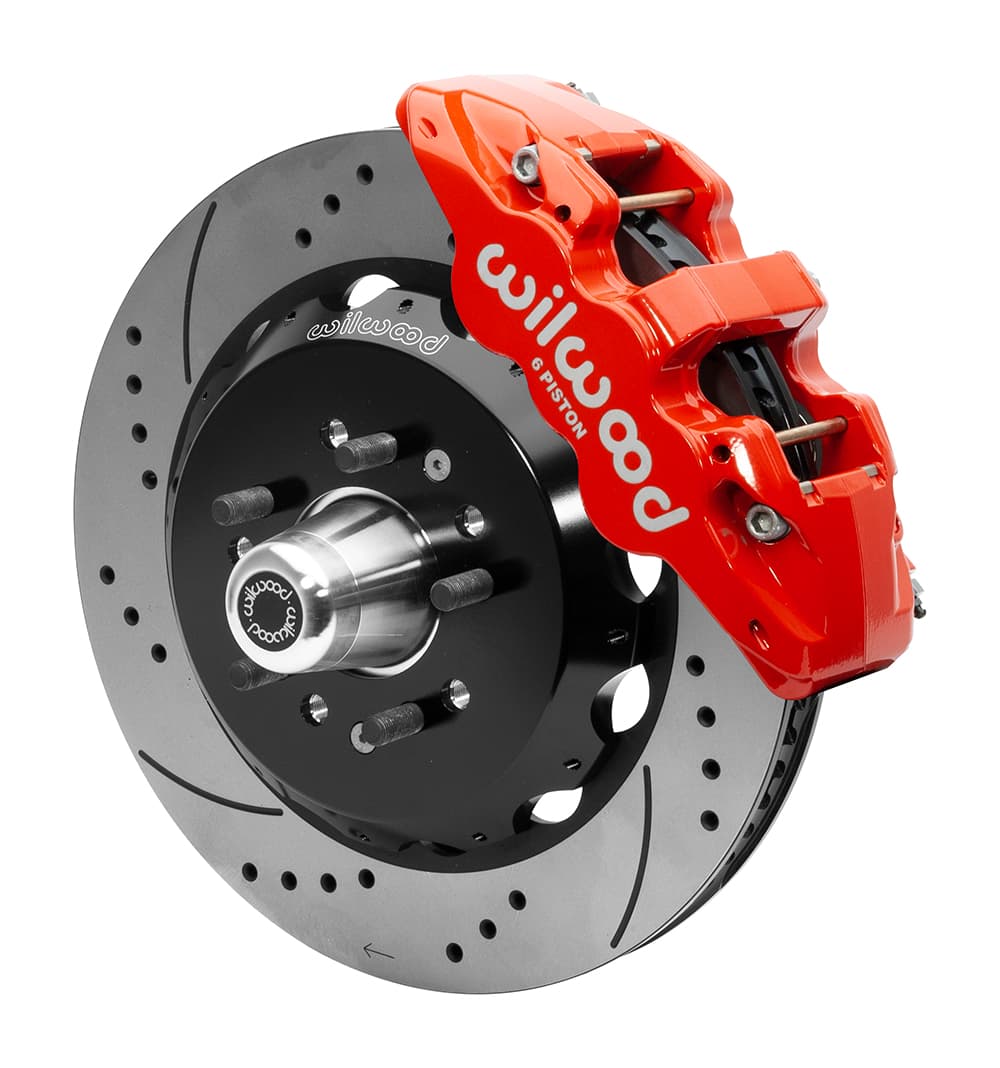 AERO6 Front Hub Kit,14.00,Drilled-Red
