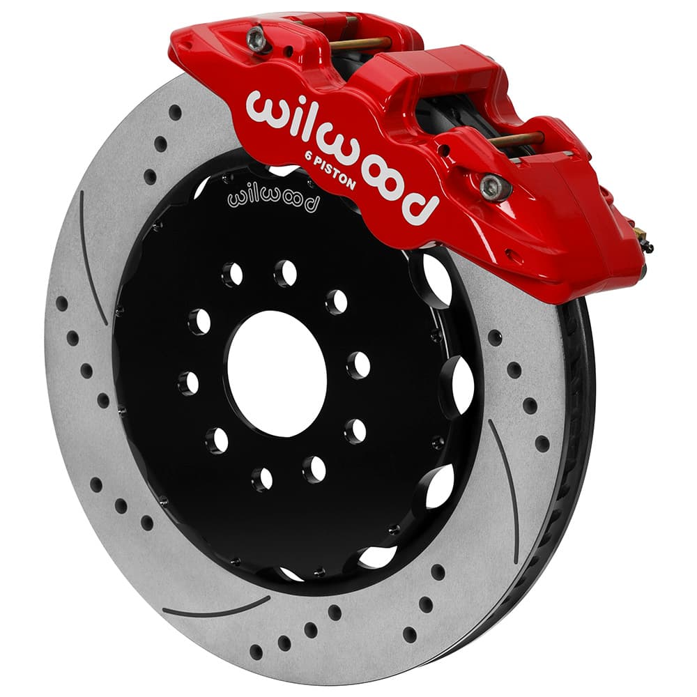 AERO6 Front Hat Kit,14.00, Drilled, Red
