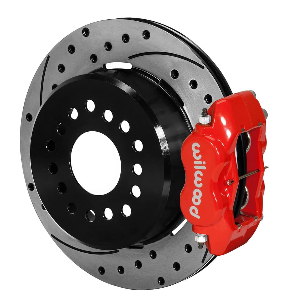 FDLI P/S Park Brake Kit, Drilled, Red