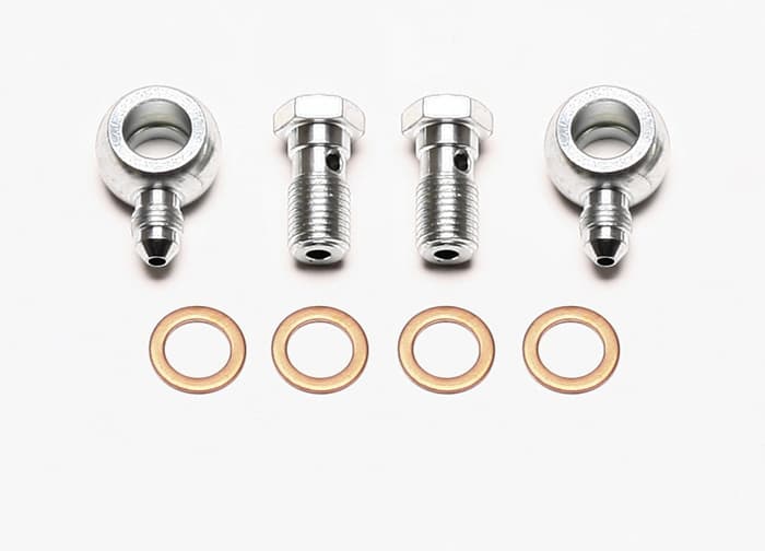 Banjo Fitting Kit, -3 male to 7/16, Banjo Bolts & Crush Washers (2 qty)