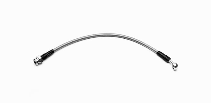 15" OAL Flexline -3 Hose to 45 Deg. Block,M10 x 1.00 Bubble Flare