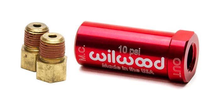 Residual Pressure Valve - New Style w/ Fittings - 10# / Red