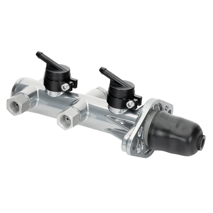 Tandem Remote Master Cylinder - 1" Bore,Chrome Pwd