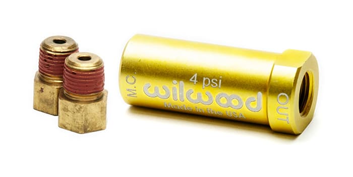 Residual Pressure Valve - New Style w/ Fittings - 4# / Gold