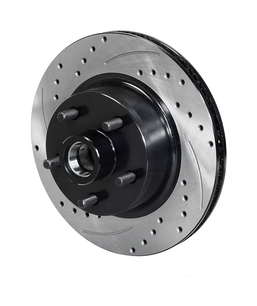 Rotor-Vented w/ Hub & Studs-SRP-BLK