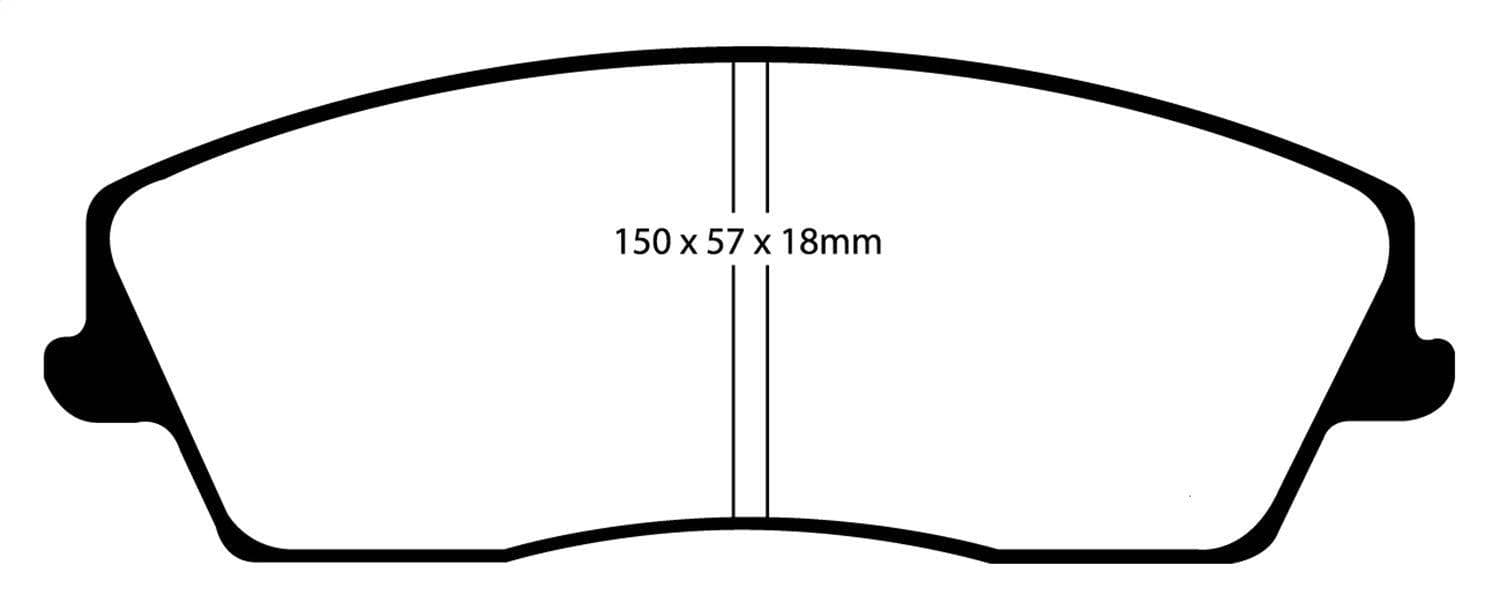 EBC Redstuff Ceramic Brake Pads — Front