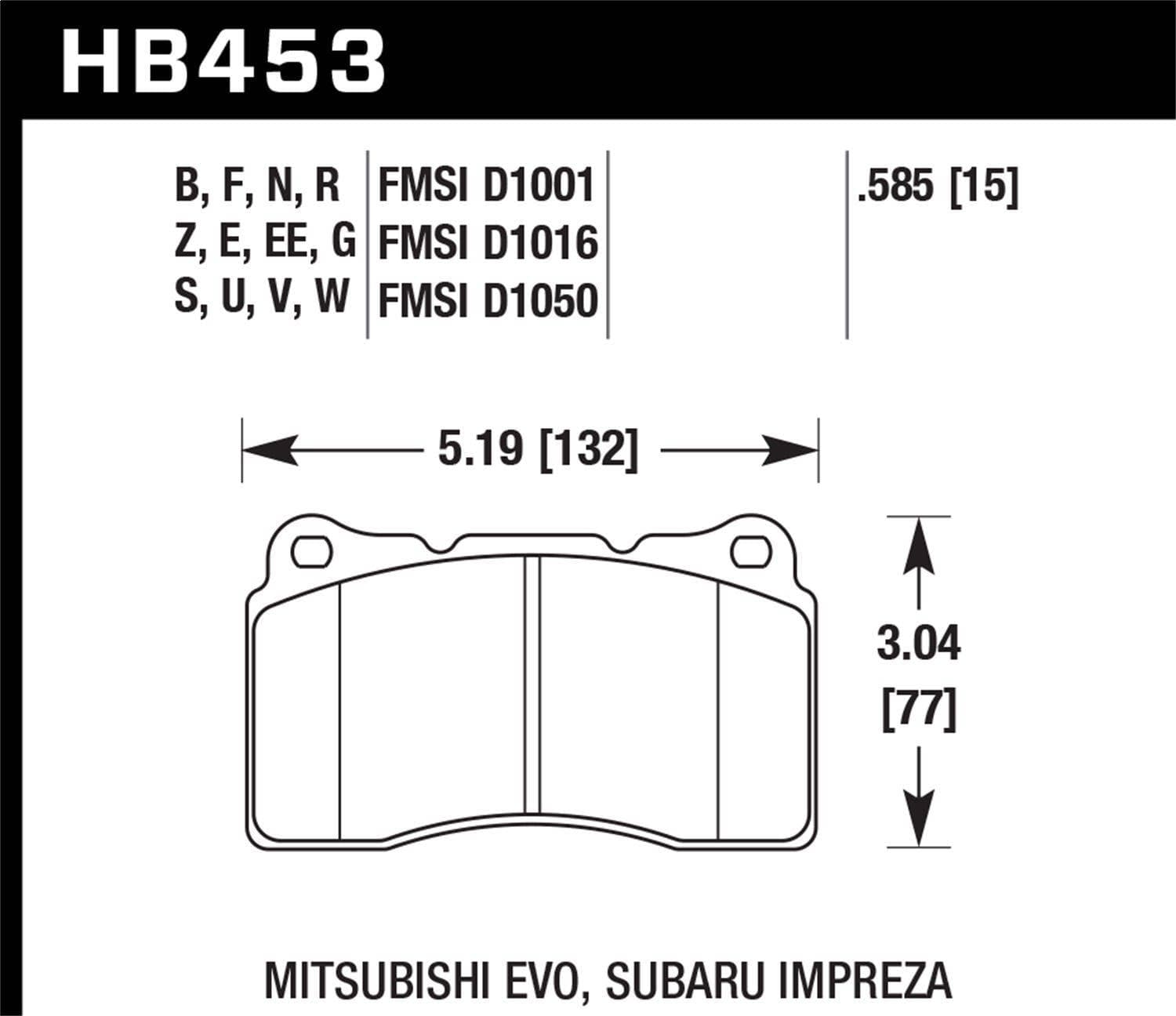 Hawk Performance HPS Street Brake Pads — Front